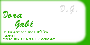 dora gabl business card
